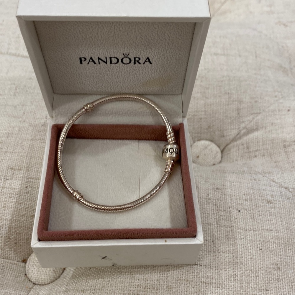 Authentic PANDORA Moments  Barrel Clasp Charm Bracelet